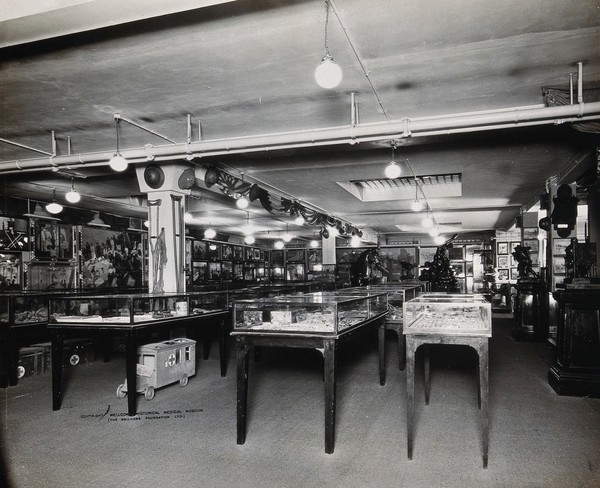 Wellcome Historical Medical Museum, Wigmore Street, London: the war department. Photograph from a negative of 1927.
