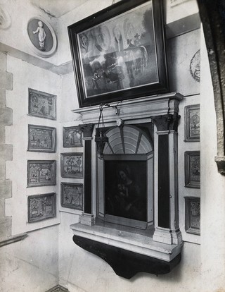 Wellcome Historical Medical Museum, Wigmore Street, London: the Chapel of Votive Tablets. Photograph from a negative of 1913.