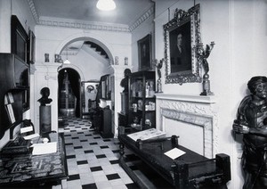 view The Wellcome Historical Medical Museum, 28 Portman Square, London: the Entrance Hall, c. 1954. Photograph.