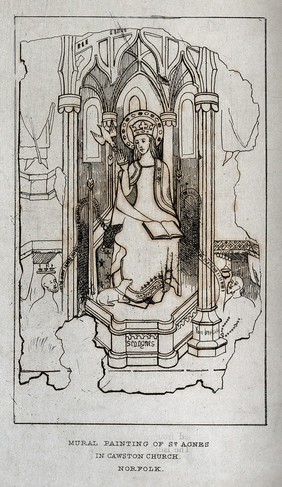 Saint Agnes. Etching.