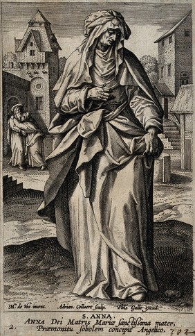 Saint Anne. Engraving by A. Collaert after M. de Vos.