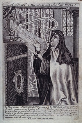 The venerable mother Anne of Jesus, companion of Saint Teresa. Engraving by M. van Lochom.