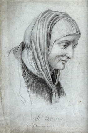 Saint Anne. Pencil drawing, 1831.