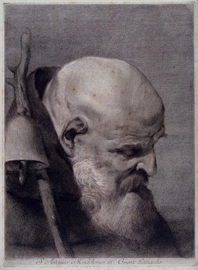 Saint Antony Abbot. Engraving by G.M. Pitteri after G.B. Piazzetta.