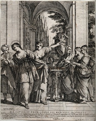 Saint Bibiana. Etching by G.B. Mercati after P. da Cortona.