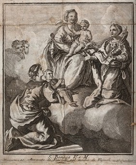 Saint Bonosa. Engraving by C.G. Mazzoni.