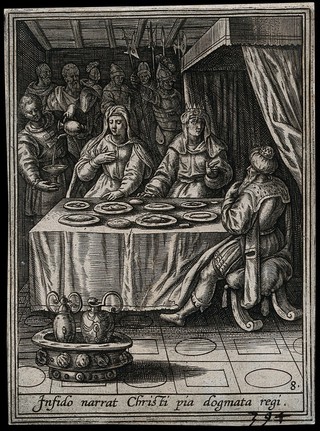 Saint Catherine. Engraving by A. Wierix III.