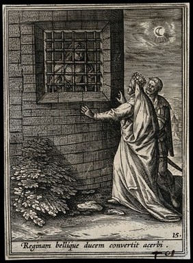 Saint Catherine. Engraving by A. Wierix III.