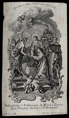 Saint Catherine of Ricci. Engraving by J. and J. Klauber.