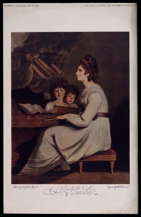 Saint Cecilia. Colour process print after W. Dickinson after Sir J. Reynolds.