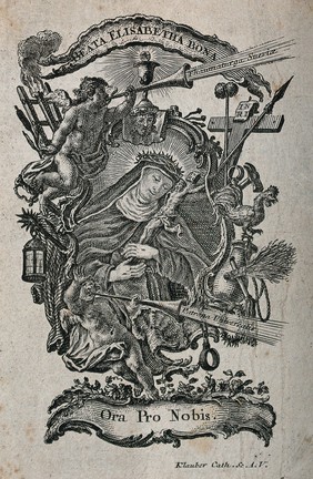 The Blessed Elizabeth of Schönau (?). Engraving by J. and J. Klauber.