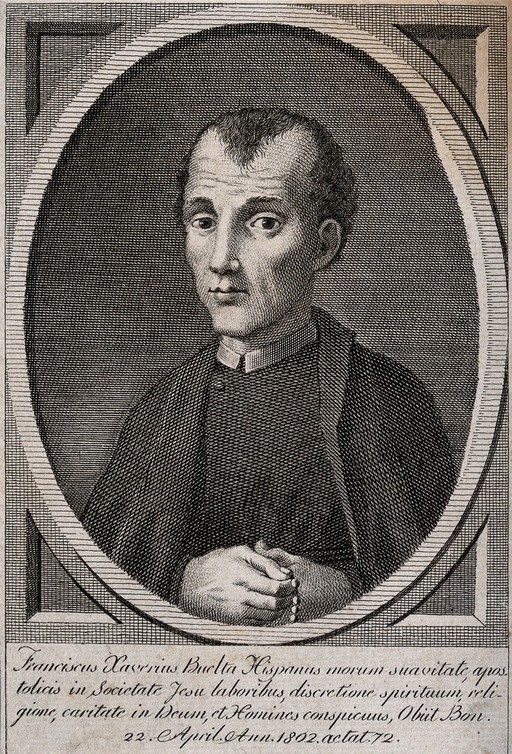 Francis Xavier Buelta S.J., head and shoulders in oval.