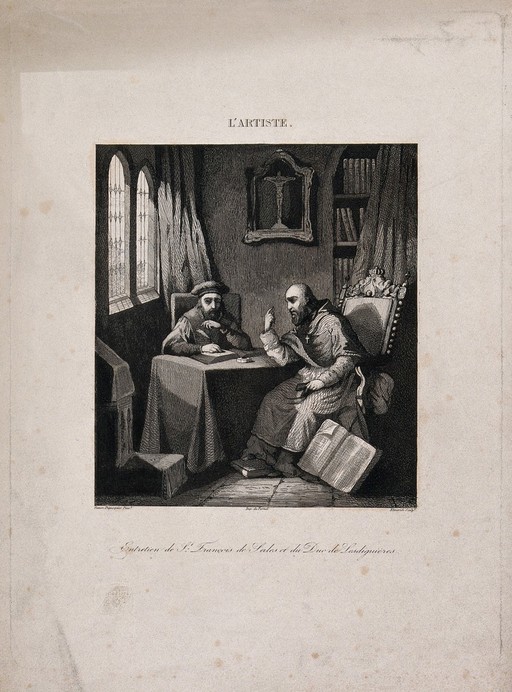 Saint Francis of Sales conversing with the Duke of