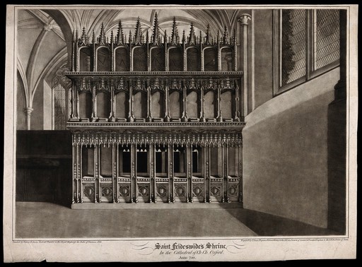 The shrine of Saint Frideswide in Christ Church cathedral