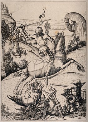 Saint George. Engraving after Master F.V.B.