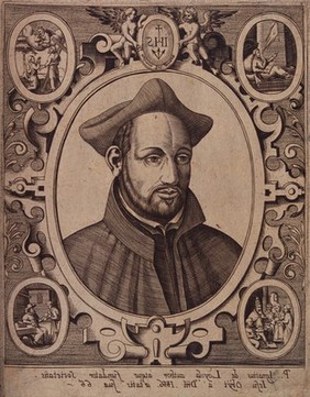 Saint Ignatius of Loyola. Engraving.