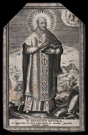 Saint Ignatius of Loyola. Engraving.
