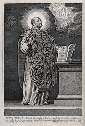 Saint Ignatius of Loyola. Engraving by E. Dubois after P.P. Rubens.