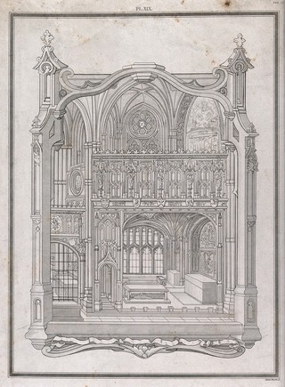 John Islip, Abbot of Westminster. Etching by J. Basire, 1808.