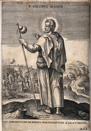 view Saint James the Great. Engraving by A. Collaert.