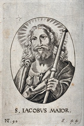 Saint James the Great. Engraving by N.T.