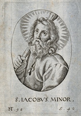 Saint James the Less. Engraving by N.T.
