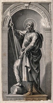 Saint James the Less. Line engraving by L. Kilian, 1623, after J.M. Kager.