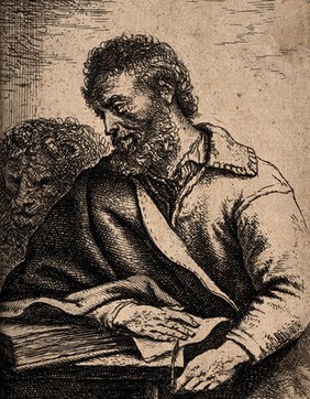 Saint Mark. Etching by J. Lievens.