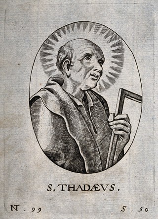 Saint Jude. Line engraving.