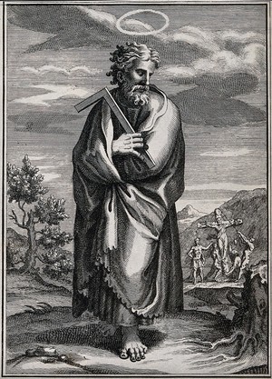 view Saint Jude. Engraving.