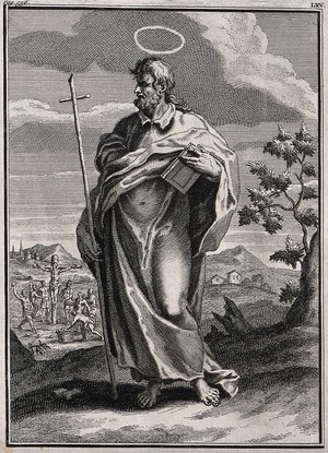 view Saint Jude. Engraving.
