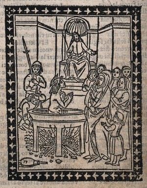 view Martyrdom of Saint Juliana. Woodcut (?).