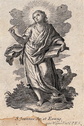 Saint John the Evangelist. Etching.