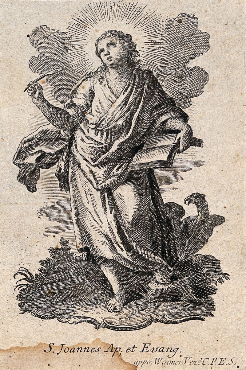 Saint John the Evangelist. Etching., by Joseph Wagner