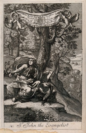 Saint John the Evangelist. Engraving by T. Burnford after G. Freman.
