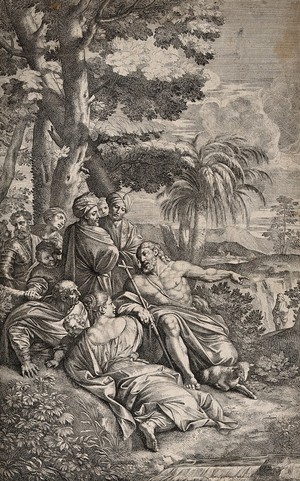 view Saint John the Baptist. Etching after P.F. Mola.