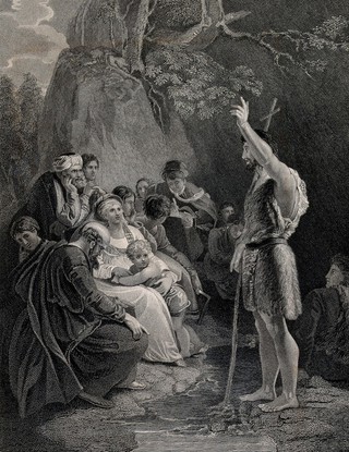 Saint John the Baptist. Stipple engraving after T. Stothard.
