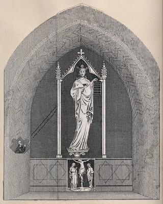 Saint Faith. Etching after J. Schnebbelie, 1821.