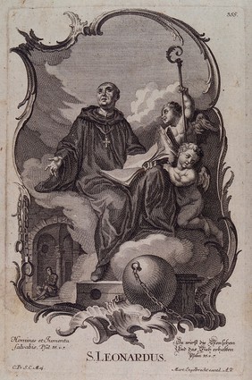 Saint Leonard. Etching.