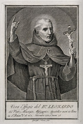 Saint Leonard of Port Maurice. Engraving by G.S. Perini.