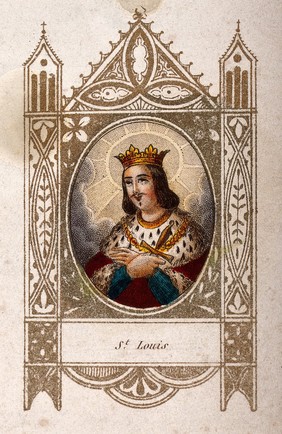 Saint Louis. Coloured engraving.