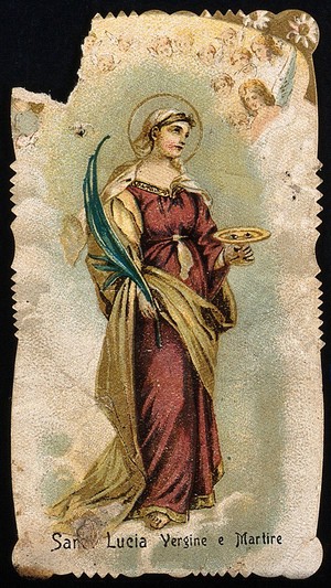 view Saint Lucy. Colour lithograph, 1912.