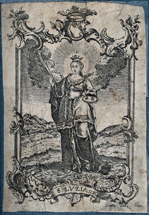 view Saint Lucy. Etching.