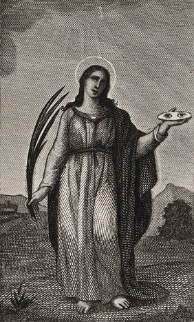 Saint Lucy. Etching.