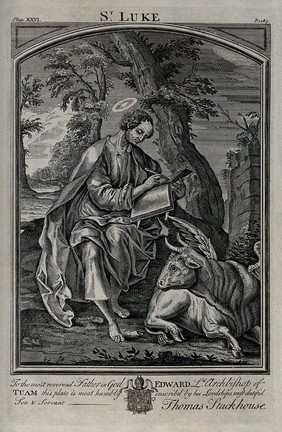 Saint Luke. Etching.