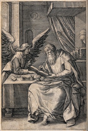 Saint Mark. Etching by C. de Passe.