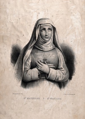 view Saint Matilda. Lithograph.