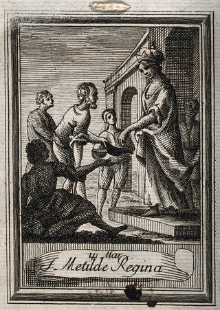 Saint Matilda. Etching.