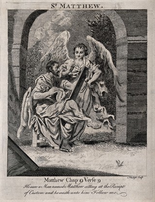 Saint Matthew. Etching by C. Phillips.