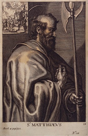 Saint Matthew. Engraving.